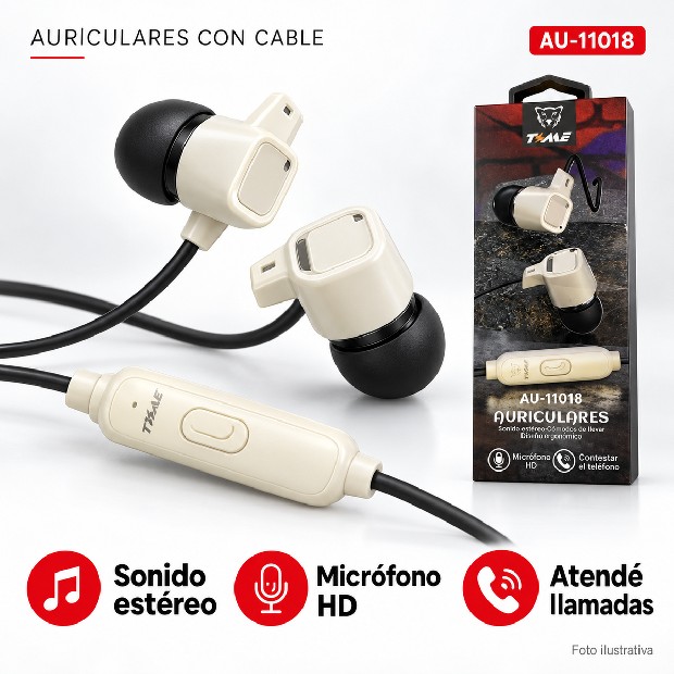 &uu AURICULAR CABLE MANOS LIBRE AU-11018